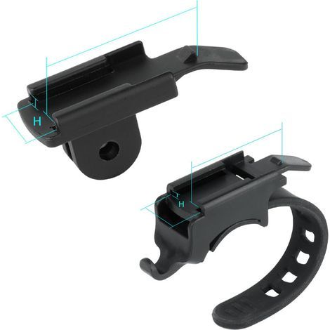 Lot de 2 adaptateurs de fixation pour éclairage de vélo, support de guidon coulissant pour phare avant de vélo LED rechargeable (1/5)