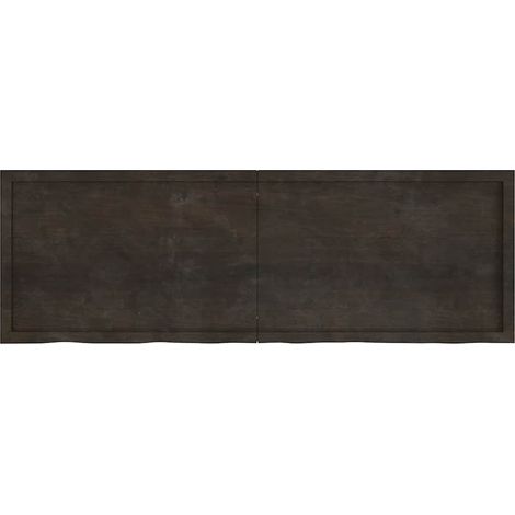 Étagère murale Étagère flottante marron foncé bois chêne massif traité (1/5)