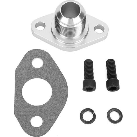 Jeffergarden Bride de retour Turbo en aluminium 12 AN Bride de retour de vidange d'huile Turbo pour T3 T4 T3/4 T04 GT40 GT50 GT55-DOU