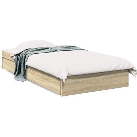 Maison Exclusive - Bettgestell mit Schubladen Sonoma-Eiche 90x200 (1/5)