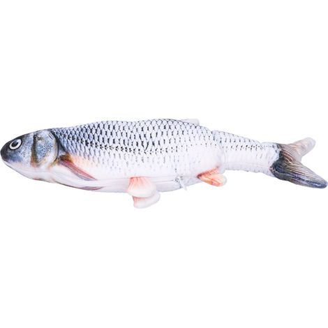 Poisson électrique pour chat en peluche, bougeant, sautant et remuant automatiquement, rechargeable par USB. (1/5)