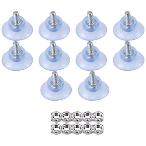 Filiyano-Lot de 10 pieds en caoutchouc à forte aspiration, de remplacement pour plateaux de table en verre avec vis M6 (1/4)