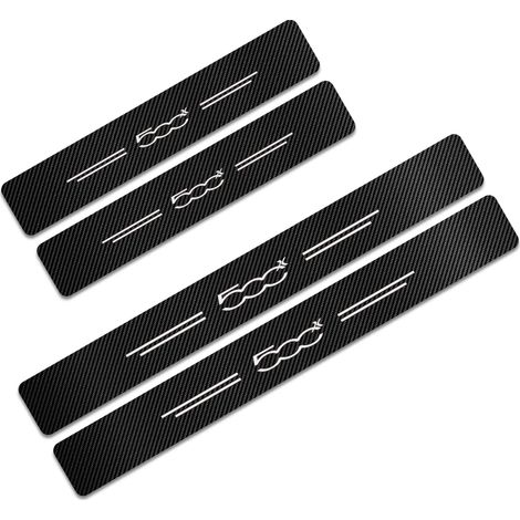 (Pour 500x Type 1) Autocollants de protection de seuil de porte pour Fiat 500,500C (2012),500X,500L et Abarth 695 - Accessoires en fibre de carbone pour seuil de porte (1/3)