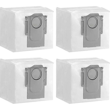 Sac à poussière pour aspirateur robot Roborock Q5+ S7 MaxV Ultra, sac Acuum grande capacité 3 L compatible (4 pièces)