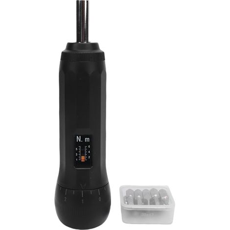 Destornillador dinamométrico preajustado con 10 puntas, kit de llave dinamométrica hexagonal de 1/4" para un mantenimiento preciso, rango de apriete de 1 a 6 Nm. (1/5)