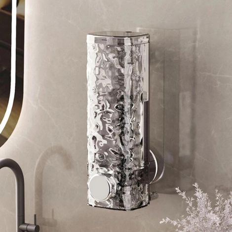 Distributeur De Savon À Ventouse - 450 ml - Pour Salle De Bain Et Cuisine - Montage Sans Perçage - Capacité Élevée (1/5)