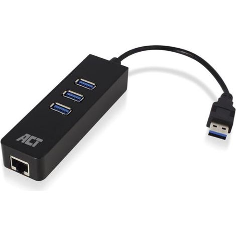 ACT Hub 3 ports USB 3.2 Gen1 avec port réseau Gigabit (1/5)