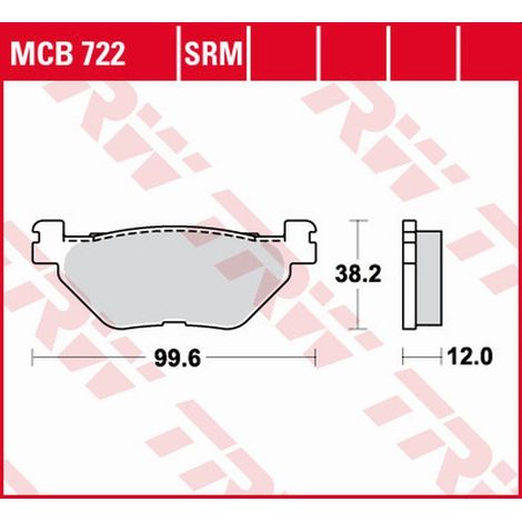 Pastillas de freno TRW ZF KH319 sinterizadas para Yamaha XP 500/530 T-MAX '01-'18, TDM 900 '02-'14, XV/XVS 950 '09-'18, XT 1200Z Tenere '11-'18, FJR 1300 '03-'21, XVS 1300 '07-'17, XV 1700 '03-'21, XV