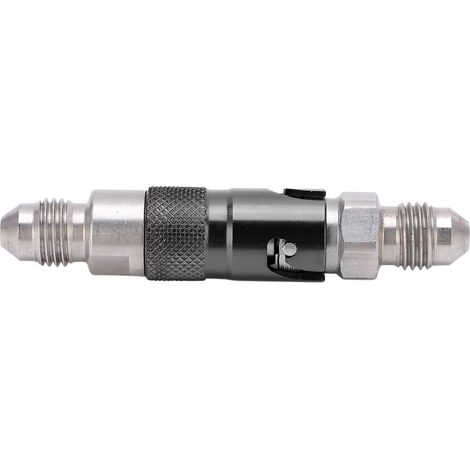 Kit raccord rapide adaptable pour durite de frein moto, acier inoxydable universel noir, connecteur de purge liquide, pièce de rechange (1/5)