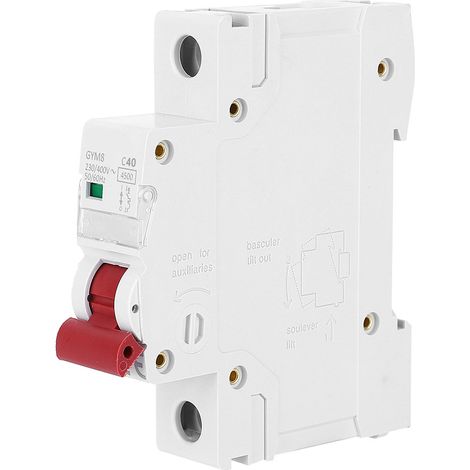 2 disjoncteurs miniatures GYM8-C45 (MCB 1P 230/400 V CA, courant nominal 40 A/50 A/63 A) (1/5)