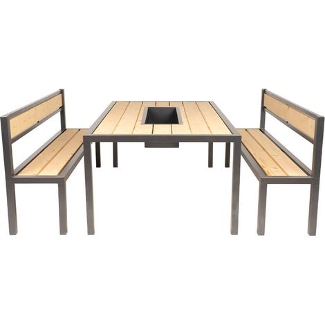 Home Deluxe - Set di sedute in larice NAXOS - 200 x 43 cm Made in Germany