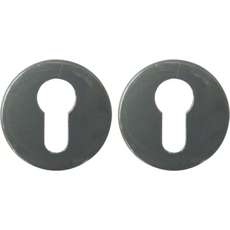 Jeu de rosaces R92/S80 (ø 52 mm - épaisseur 9 mm) - NORMBAU - NY.S 80 CYPR - clé I - Gris foncé 18