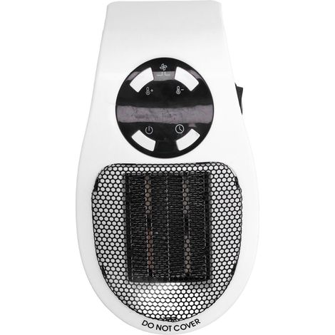 500W Mini Chauffage Électrique Noir et Blanc Portable, Radiateur Mural pour Maison, Appareil de Chauffage d'Intérieur (1/5)
