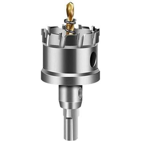 Scie cloche carbure tungstène 35mm TCT avec foret pilote titane pour métal, acier et feuilles (1/4)