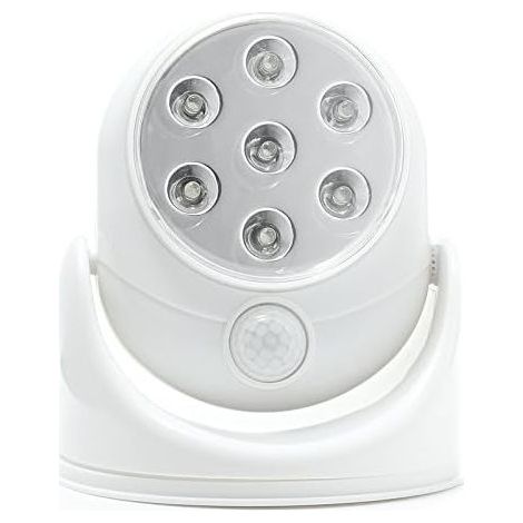 Détecteur de mouvement lumière 7 LED de sécurité lampe d'extérieur – à piles rotatif Super Bright lumière de nuit pour Passerelle, jardin ou terrasse par [Classe énergétique A++] (1/5)