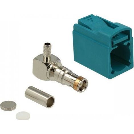 Connecteur Fakra Z Femelle - Angle 90° - Pour Soudure Par Sertissage - Compatible Technologie Radiofréquence - 1 Pièce