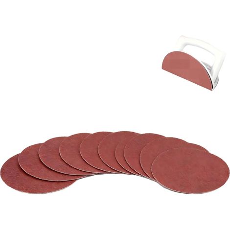 Papier a Poncer, 5 Pouces Remplaçable Papier de Verre Papier Abrasif Remplaçables pour Ponceuse d'Angle Semi-Circulaire Multifonctionnelle (Maille 240) (1/5)