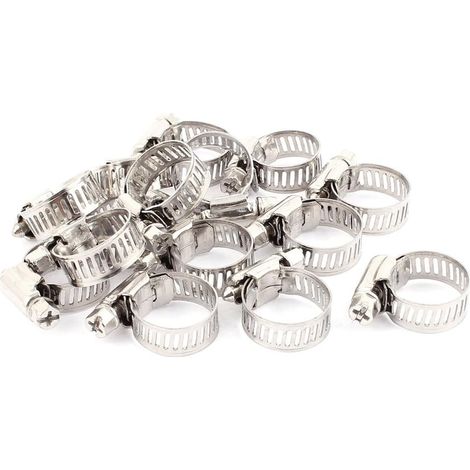 Edelstahl Verstellbare Kabelschelle Rohrschlauch Fitting Clip 15 Stck (1/2)