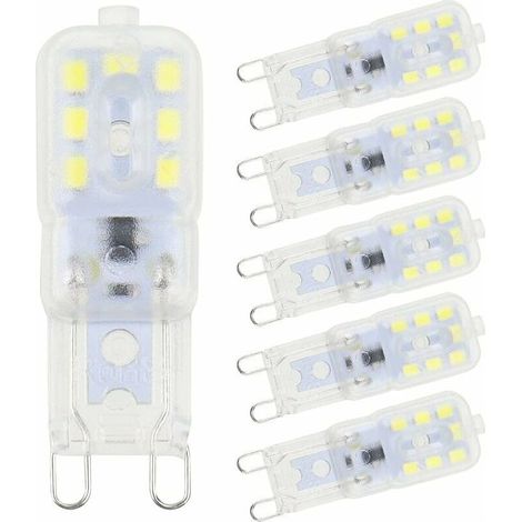6 Pièces Ampoules LED G9 Blanc Froid 5W 6500K sans Scintillement Halogène Remplacement LED Dimmable Ampoule LED Capsule Économie d’Énergie pour Applique Murale Lustre Réfrigérateur AC 220V (1/4)