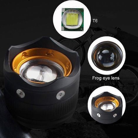 Lampe frontale de vélo rechargeable USB pour VTT, lampe de poche LED, accessoires de vélo, feu arrière (1/3)