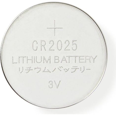 Nedis CR2025 Pile Bouton Lithium 3V Pack de 5 (1/3)