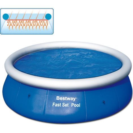 BESTWAY - Bâche solaire Ø 250 cm pour piscine Ø 305cm - Piscine été protection chauffante