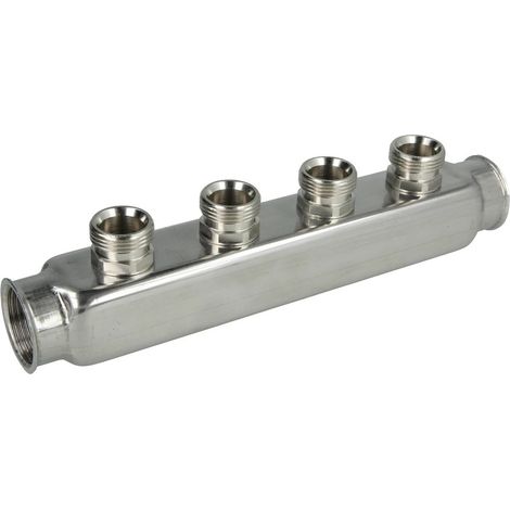 Nourrice de distribution individuelle 4 circuits 1’’ FF x 3/4’’ eurocône