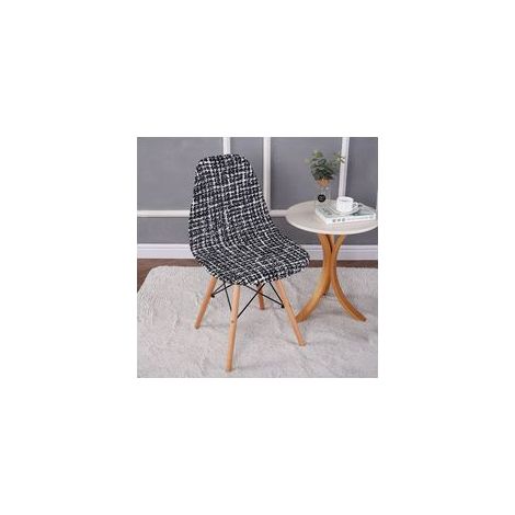 TAISHENGDA – Set mit 2 dehnbaren Stuhlhussen mit Muschelmuster, modern bedruckt, rutschfest und staubdicht (1/5)