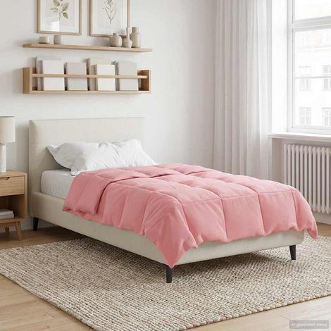 Winterbettdecke Gepolstert Rosa 155 x 220 cm Mikrofaser