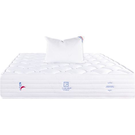 Matelas Patriote Mousse, 27cm, mousse haute densité , Indépendance du Couchage, Soutien ferme + Oreiller, 90x190cm (1/4)