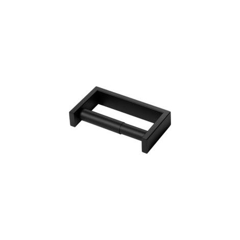 Porta rotolo di carta igienica a molla - Montaggio flessibile a parete - Per bagno e cucina - Realizzato in acciaio inox SUS 304 - Finitura nero opaco - Crezuo (1/4)