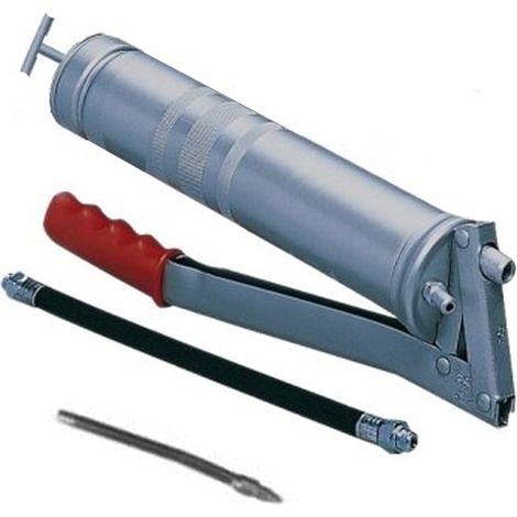 TRADE SHOP - Ingrassatore Pompa Manuale Per Grasso Pistola Ingrassaggio 500ml Tubo Flessibile -