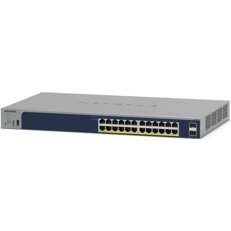 NETGEAR GS724TPv3 Switch di Rete Gestito 24 Porte Gigabit PoE+ L2 con 2 SFP (1/4)