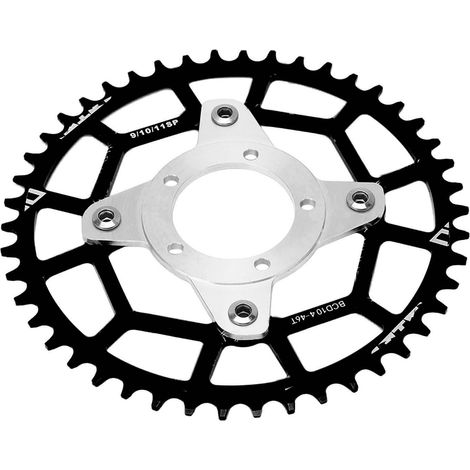 Hochfester und präziser 46-Zahn-104BCD-Motorradkettenradadapter für Bafang BBS01 BBS02, schwarz (1/5)