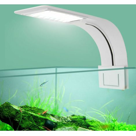 Eclairage et rampe led aquarium Lampe à LED ultra-fine pour aquarium Éclairage d'aquarium Lampe à LED haute luminosité pour aquarium Lampe à LED pour aquarium (boîtier noir X5 lumière bleue