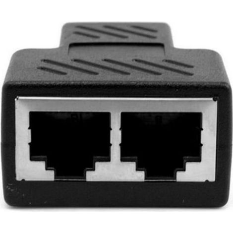 Adaptateur de répartiteur RJ45, Câble Ethernet RJ45 CAT5 6 Port LAN 1 à 2 façons femelle Splitter adaptateur connecteur Noir (1/4)