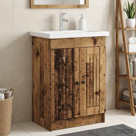 Cabinet debajo del fregadero Madera envejecida