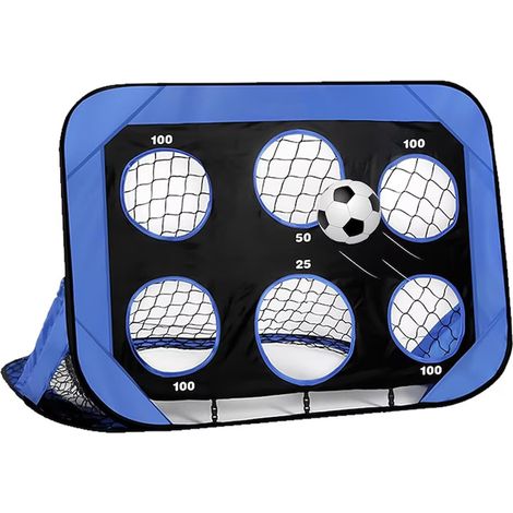 But De Football Portable - Ensemble 4 En 1 Avec Poteaux En Fibre De Verre - Pour Jardin Et Intérieur - Dimensions 80x60x60 Cm (1/5)