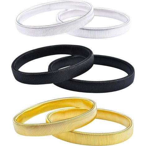 Maintien des poignets (3 paires) - Bracelets jarretières métalliques antidérapants Empêche les poignets de glisser Confortables à porter (1/4)