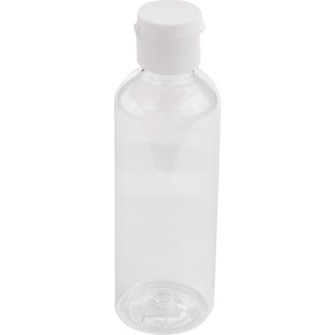 Lot de 4 flacons transparents en plastique de 100 ml pour shampoing, format voyage. (1/5)