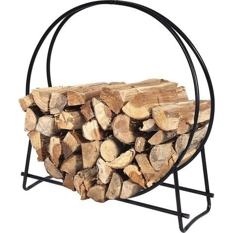 Log Rack pour cheminée, intérieur et extérieur, en métal, 76 x 33 x 82 cm (1/5)