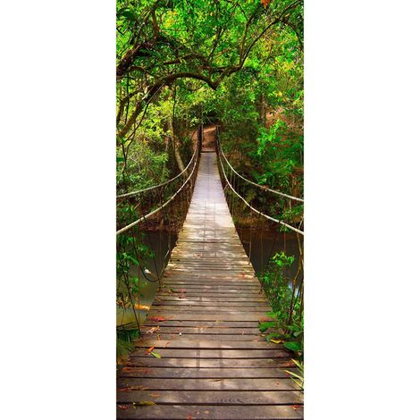 Green bridge, intissé photo mural, 90 x 202 cm, 1 part (1/4)