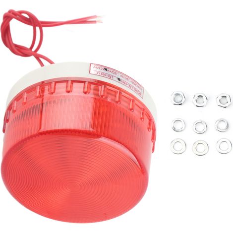 Feu clignotant LED d'avertissement fixe spirale AC220V, dispositif de signalisation stroboscopique mini