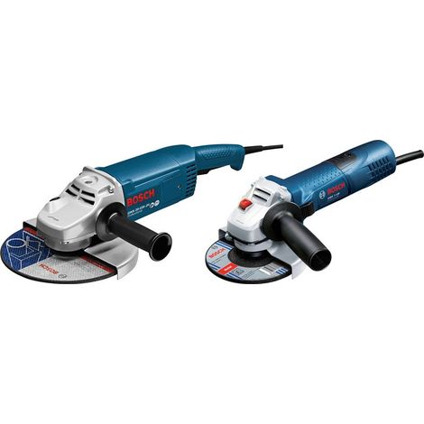 Bosch – Combi-kit 2 meuleuses GWS 20-230 P et GWS 880 – Puissance 2000W et 880W – Disques Ø230mm et Ø125mm – SKU 6018C1108
