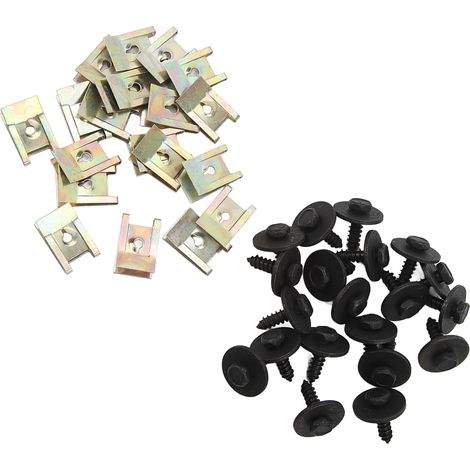 40 attaches de protection souple moteur, clips de panneau de soubassement, fixations de cache-boîte de vitesses, écrous de garde-boue pour R50 R52 R53 R55 R56 R57 R60 (1/5)