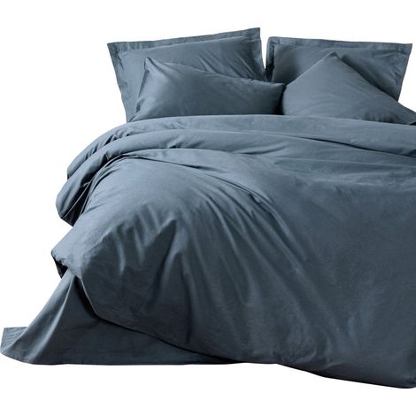 Funda nórdica, funda nórdica, ropa de cama Set 100% Algodón Antracita (1/3)
