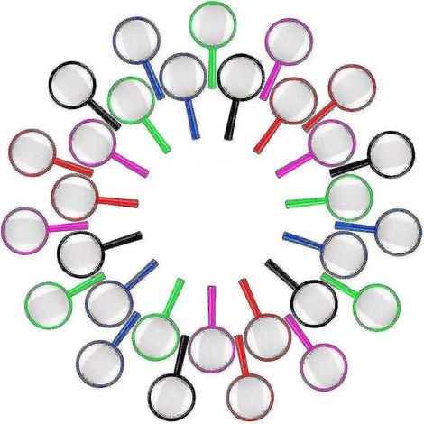 Ensemble de 30 mini loupes colorées adaptées aux enfants (1/5)