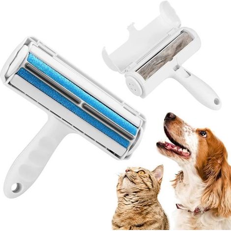 Brosse Anti Poils Animaux Chat Chien, Brosse Ramasse Enlève Poils, Magique Réutilisable pour Poils, Rouleau à Poils d'animaux (1/4)