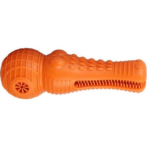 Jouet pour chien en forme de crocodile à mâcher, bâtonnet de brosse à dents en forme de molaire, orange. (1/5)