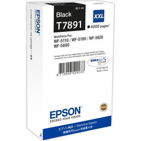 Cartuccia Epson T7891 XXL 4000pagine 65.1ml Nero [C13T789140]